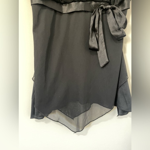 Blu Heaven Womens Tank Size Large Black Spaghetti Strap Mesh Layered Top - Picture 5 of 12